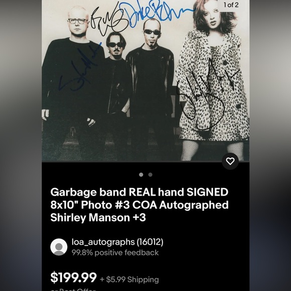 GARBAGE Autographed Memorabilia & Access All Area’s Pass‼️VERIFIED AUTHENTIC‼️ - Picture 9 of 12